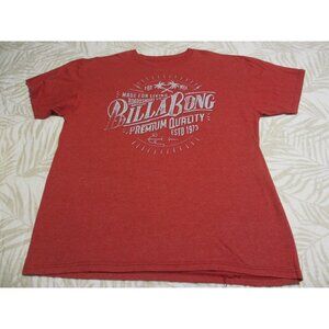 Billabong Mens Red Recycler Series Organic Cotton & Recycled Polyester Graphic T